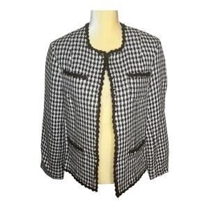Mac & Jac Tweed Blazer Jacket Size 12 EUC